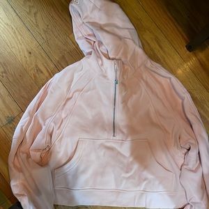 lululemon Scuba Oversized Half Zip Pink Mist Size XL/XXL